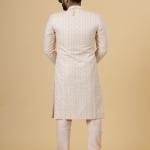 Alluring Peach Thread Embroidered Sherwani | Father Son Combo | Perfect Groom Wear